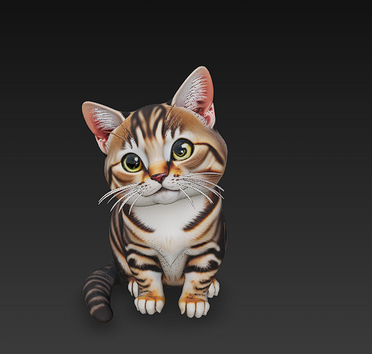 Cat Realistic 3D Model Basic - Low Poly Realistic Low-poly 3D model_2