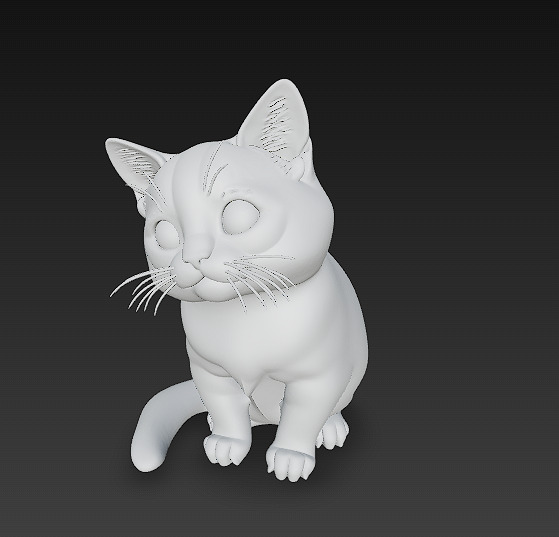 Cat Realistic 3D Model Basic - Low Poly Realistic Low-poly 3D model_9