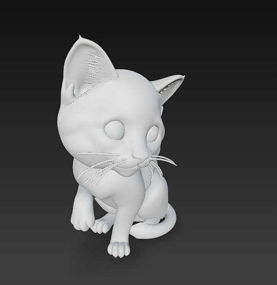 Cat Realistic 3D Model Basic - Low Poly Realistic Low-poly 3D model_7