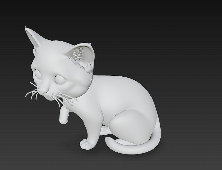 Cat Realistic 3D Model Basic - Low Poly Realistic Low-poly 3D model_8