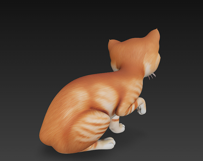 Cat Realistic 3D Model Basic - Low Poly Realistic Low-poly 3D model_3