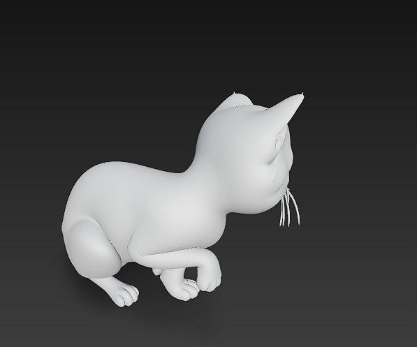 Cat Realistic 3D Model Basic - Low Poly Realistic Low-poly 3D model_11
