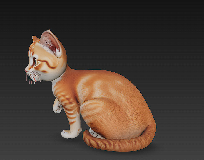 Cat Realistic 3D Model Basic - Low Poly Realistic Low-poly 3D model_4