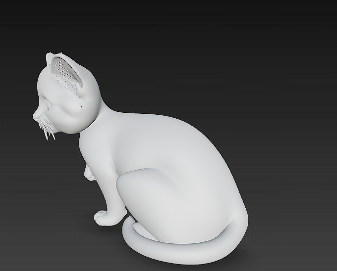 Cat Realistic 3D Model Basic - Low Poly Realistic Low-poly 3D model_9