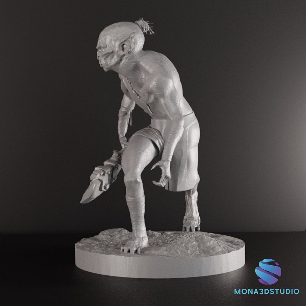 Goblin Warriors 3 Miniatures STL Presupported Chitubox 3D print model_8