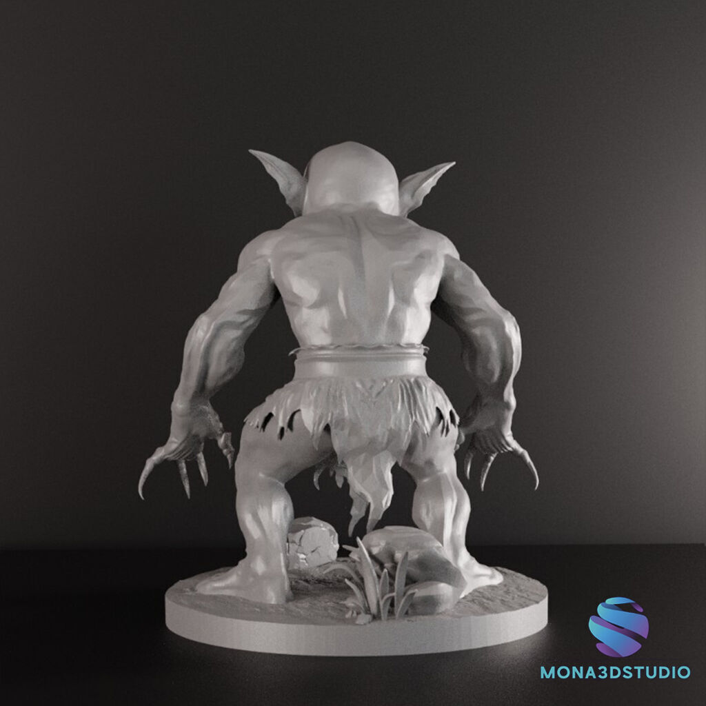 Goblin Warriors 3 Miniatures STL Presupported Chitubox 3D print model_3