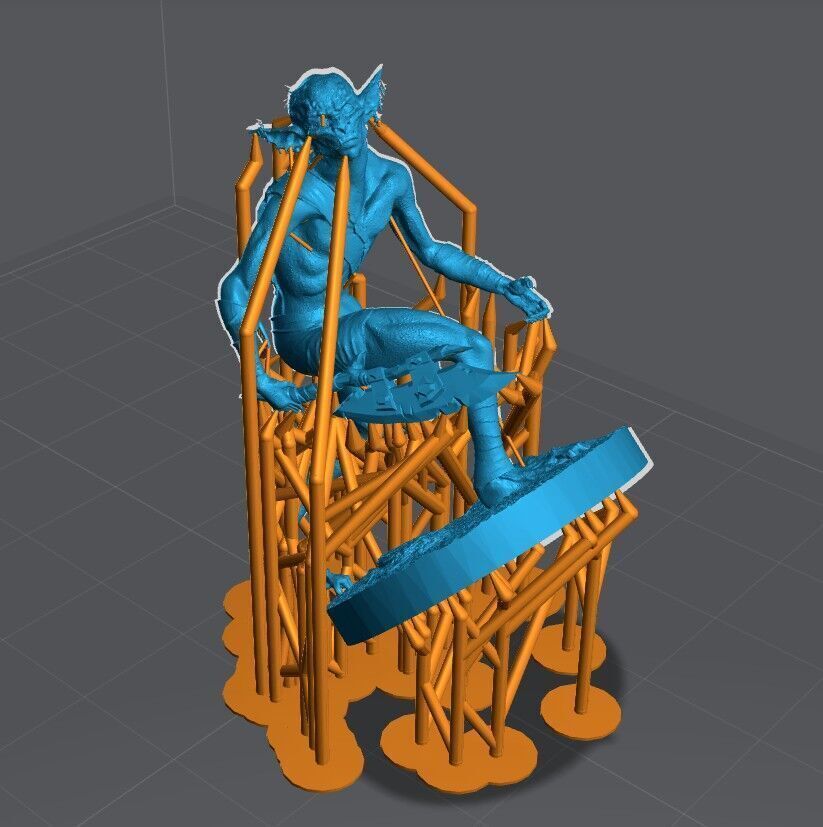 Goblin Warriors 3 Miniatures STL Presupported Chitubox 3D print model_12