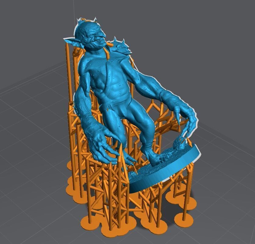 Goblin Warriors 3 Miniatures STL Presupported Chitubox 3D print model_11
