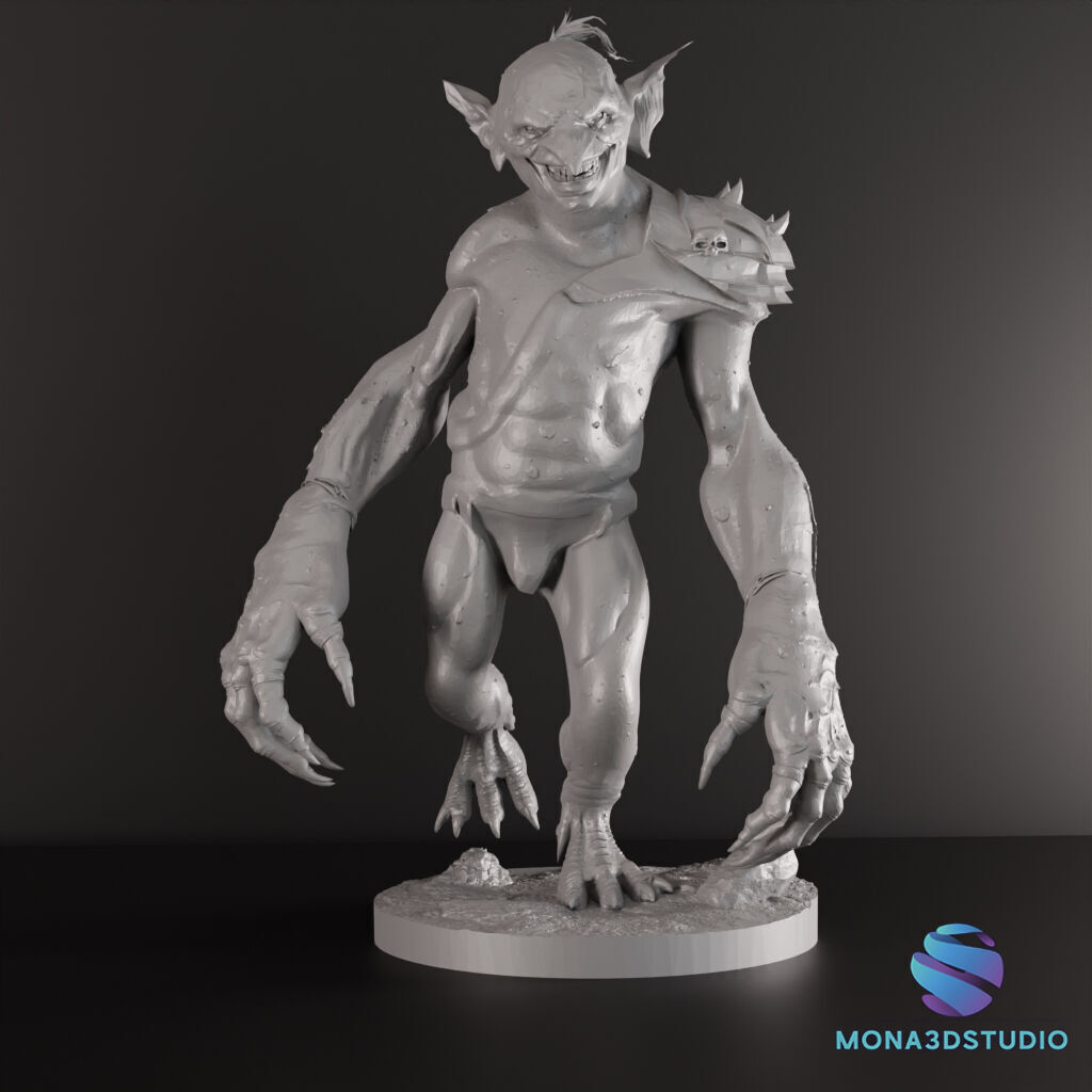 Goblin Warriors 3 Miniatures STL Presupported Chitubox 3D print model_4