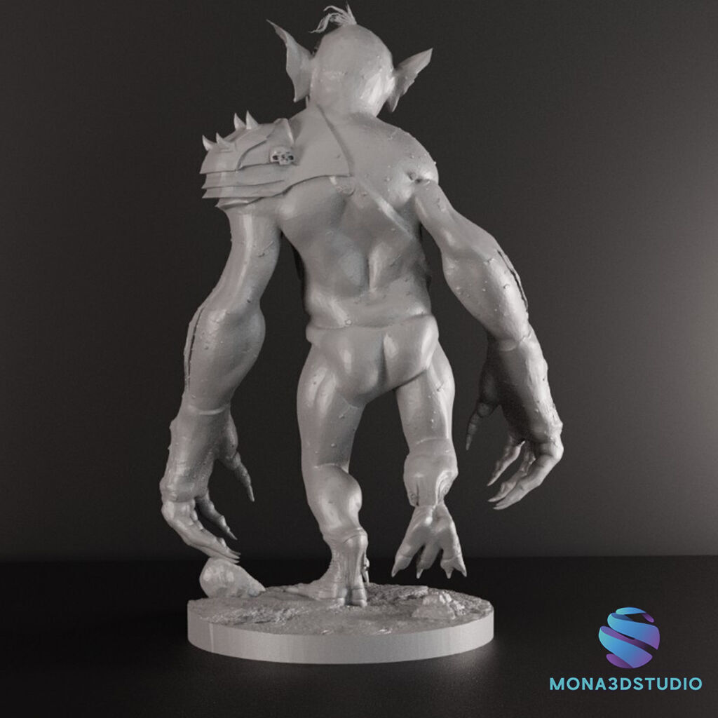 Goblin Warriors 3 Miniatures STL Presupported Chitubox 3D print model_6