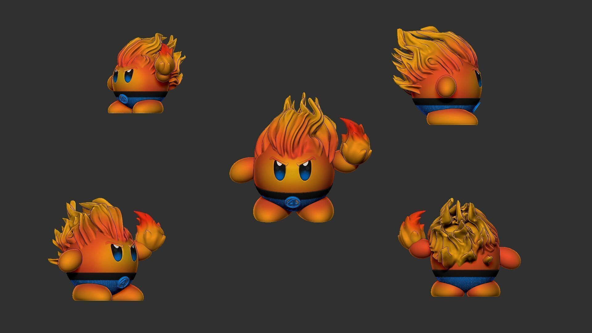 kirby Fantastic four 3D print model_2