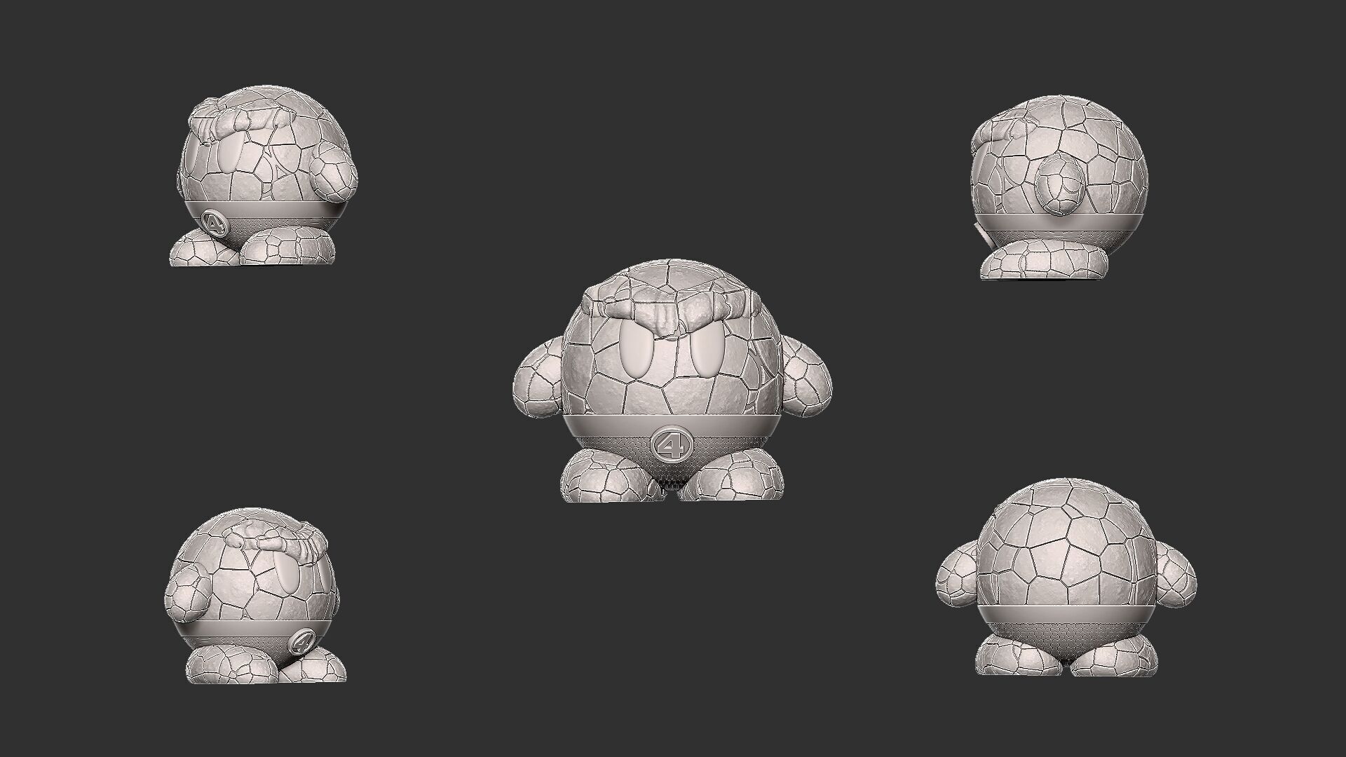 kirby Fantastic four 3D print model_7