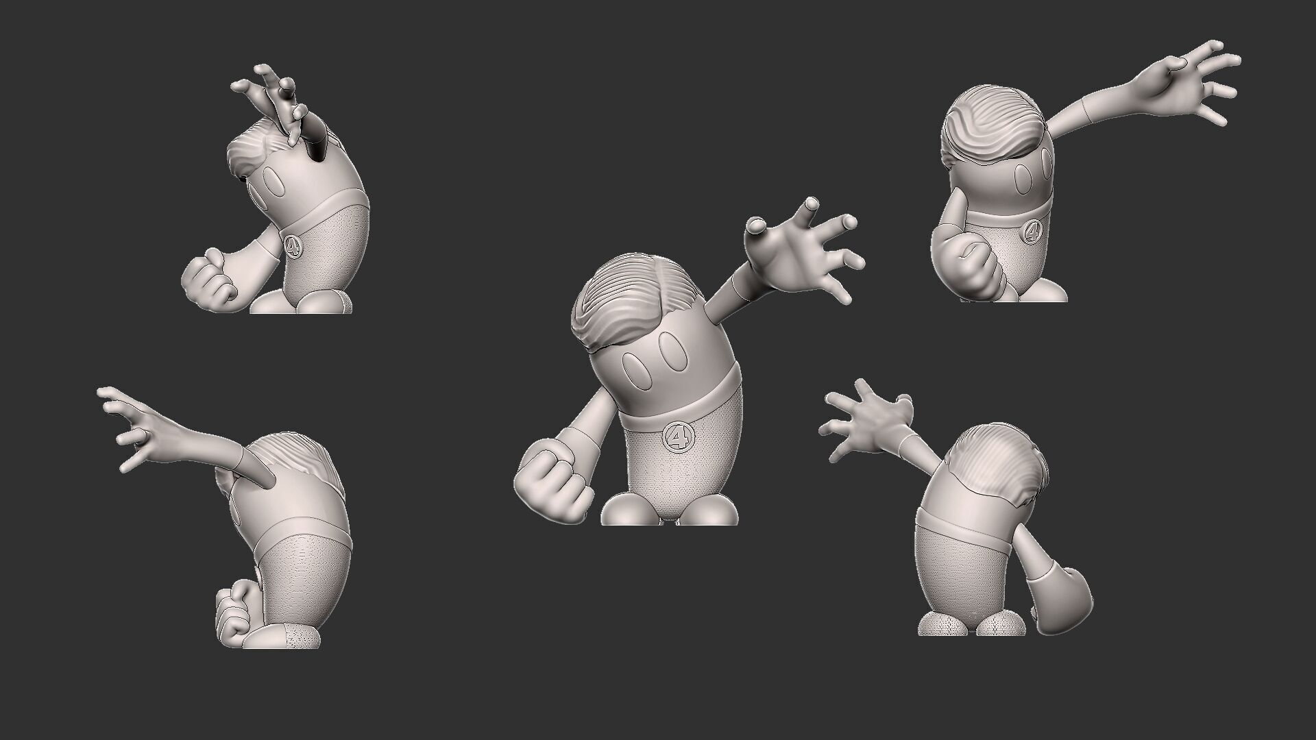 kirby Fantastic four 3D print model_4