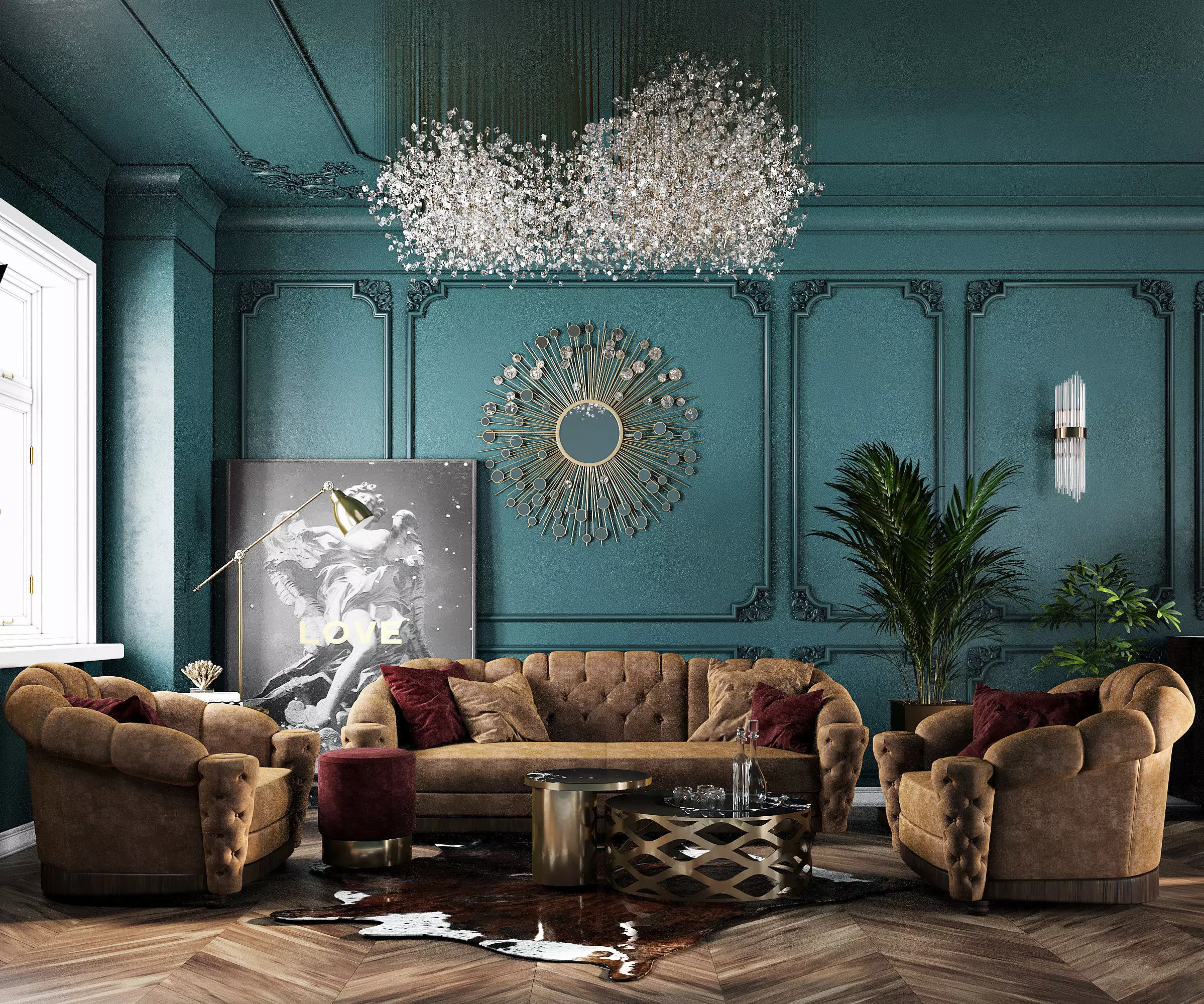 Classic Apartment style Interior Design 3D model