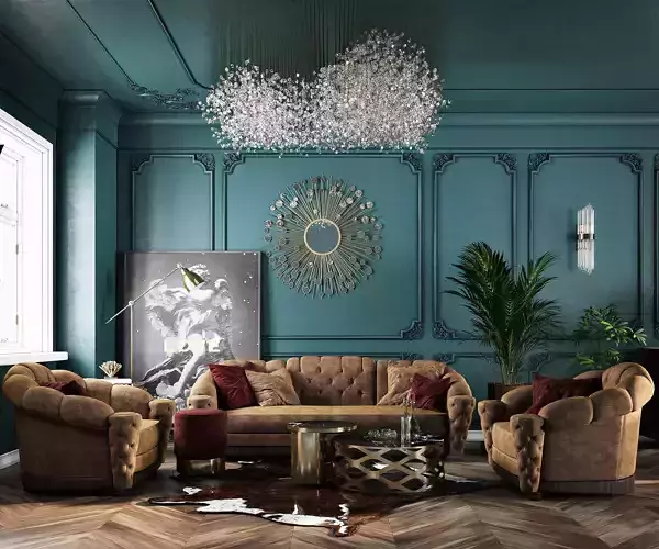 Classic Apartment style Interior Design 3D model