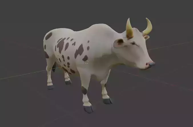 Realistic 3D Cow Model in Blender