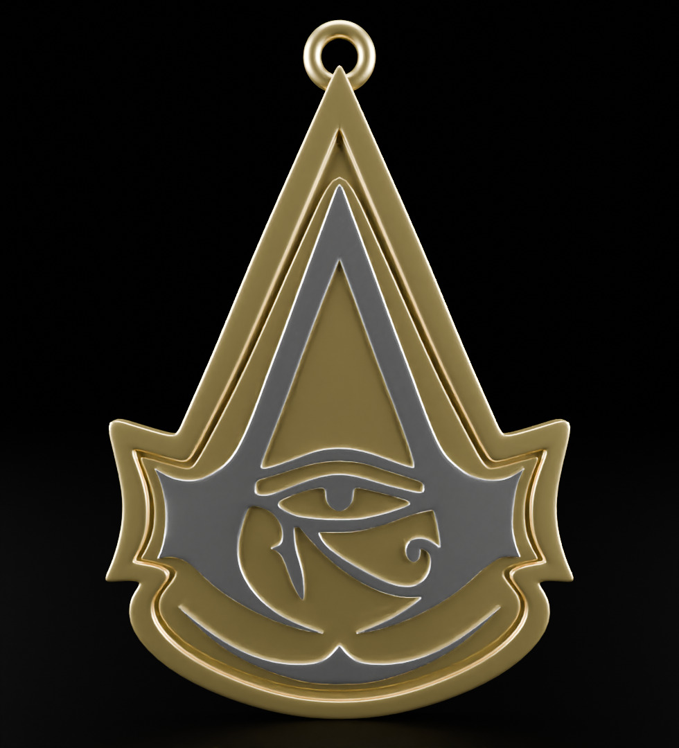 Assassins creed origins pendant 3D model for 3D printing 3D print model_5