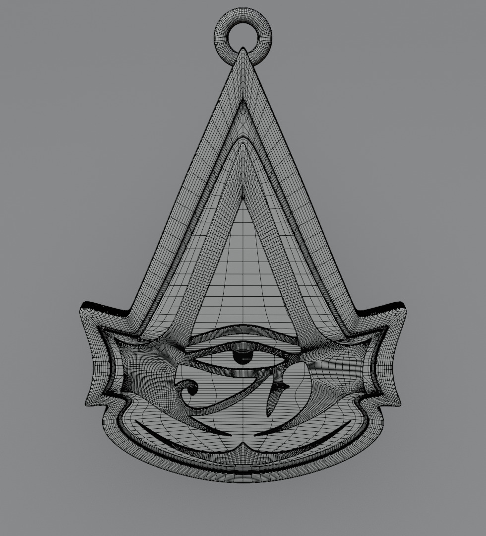 Assassins creed origins pendant 3D model for 3D printing 3D print model_15