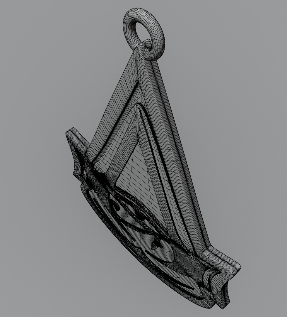 Assassins creed origins pendant 3D model for 3D printing 3D print model_16