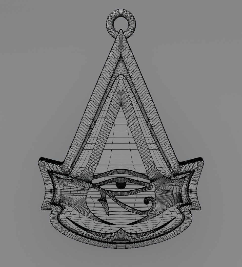 Assassins creed origins pendant 3D model for 3D printing 3D print model_11