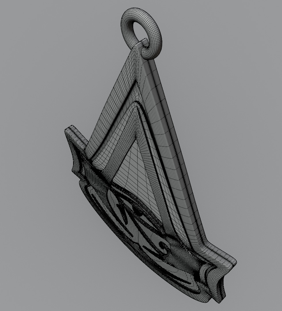 Assassins creed origins pendant 3D model for 3D printing 3D print model_18