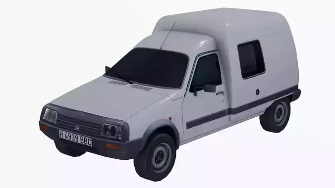 Citroen C15 Low Poly 3D Model Low-poly 3D model