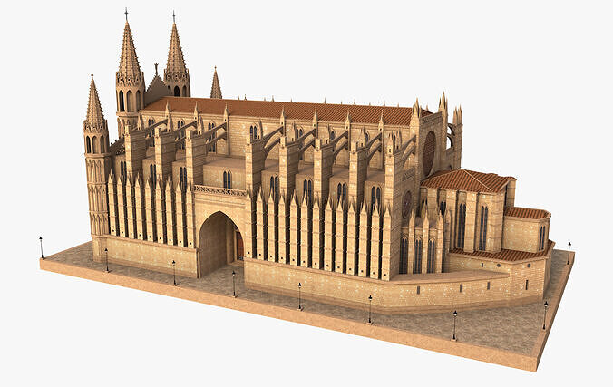 Palma Cathedral Mallorca 3D model
