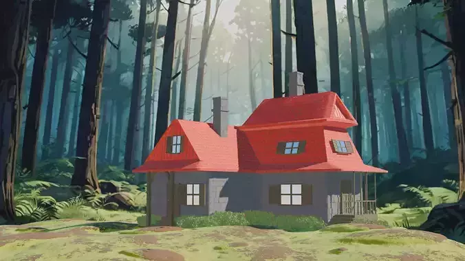 Stylized Forest Cabin