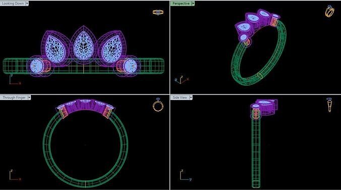 Pear Shaped Bands 3D print model