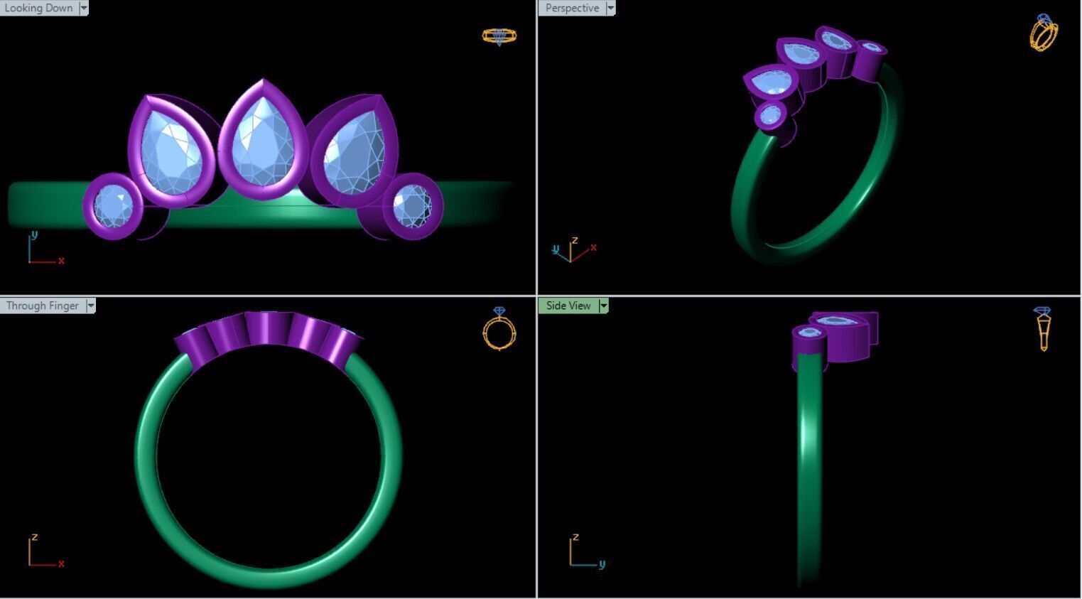 Pear Shaped Bands 3D print model_1