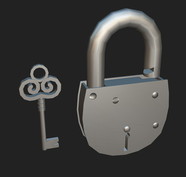 Lock 04 Low-poly 3D model_10