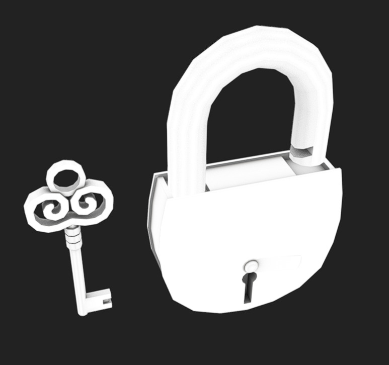Lock 04 Low-poly 3D model_9