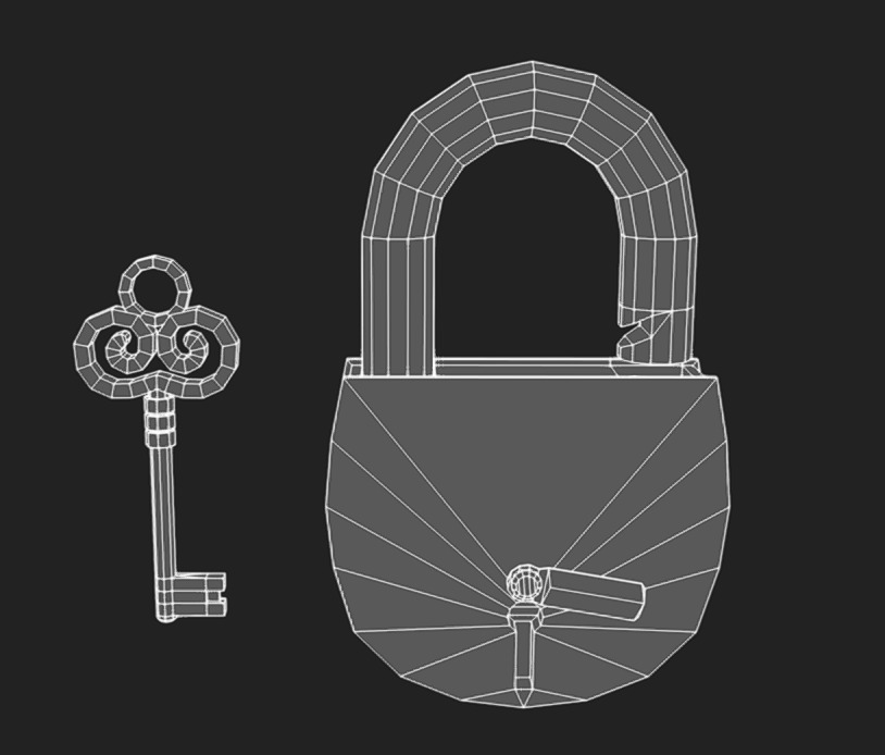 Lock 04 Low-poly 3D model_12