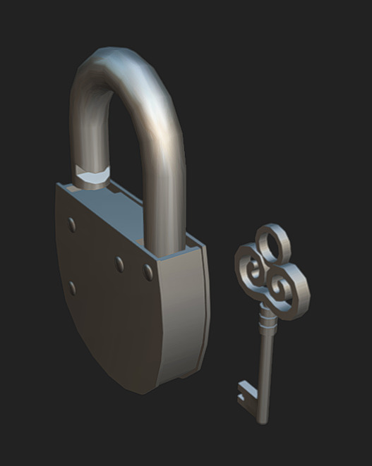 Lock 04 Low-poly 3D model_11