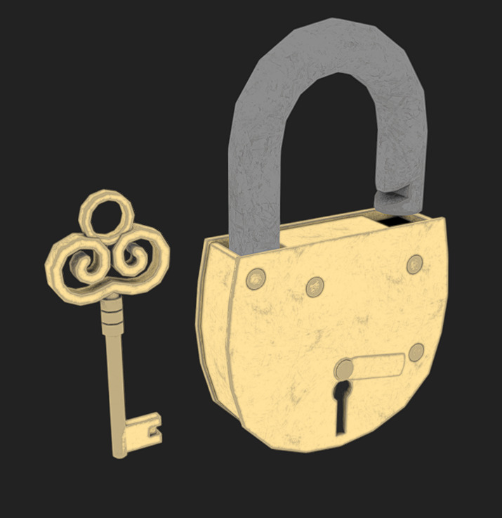 Lock 04 Low-poly 3D model_8
