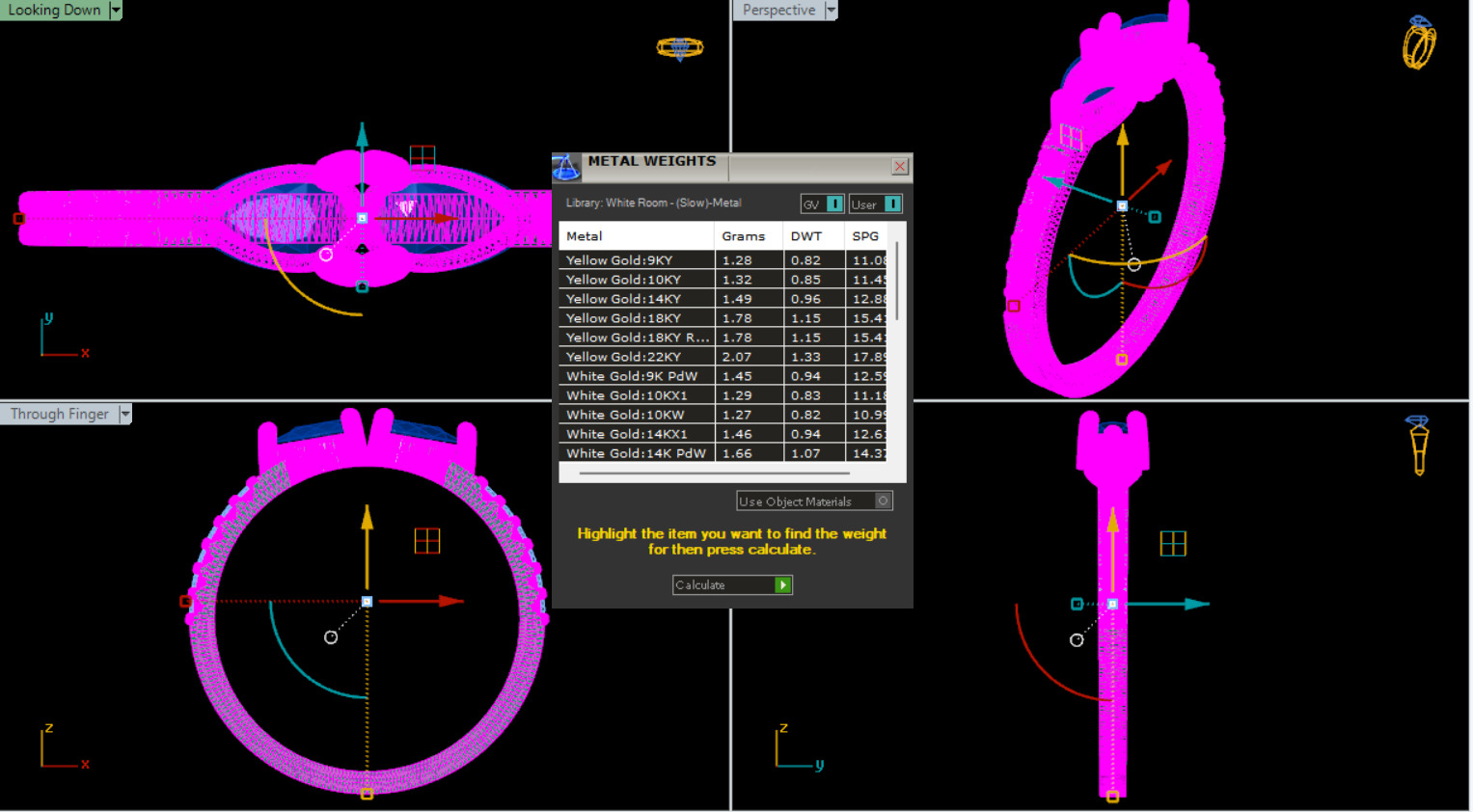 Pear Diamond Band  3D print model_3