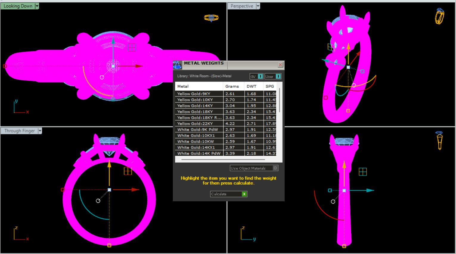 Round Cut Engagement Ring  3D print model_3