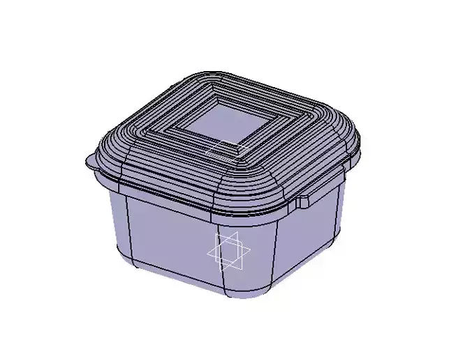 Plastic Container 65X65X41mm 3D print model