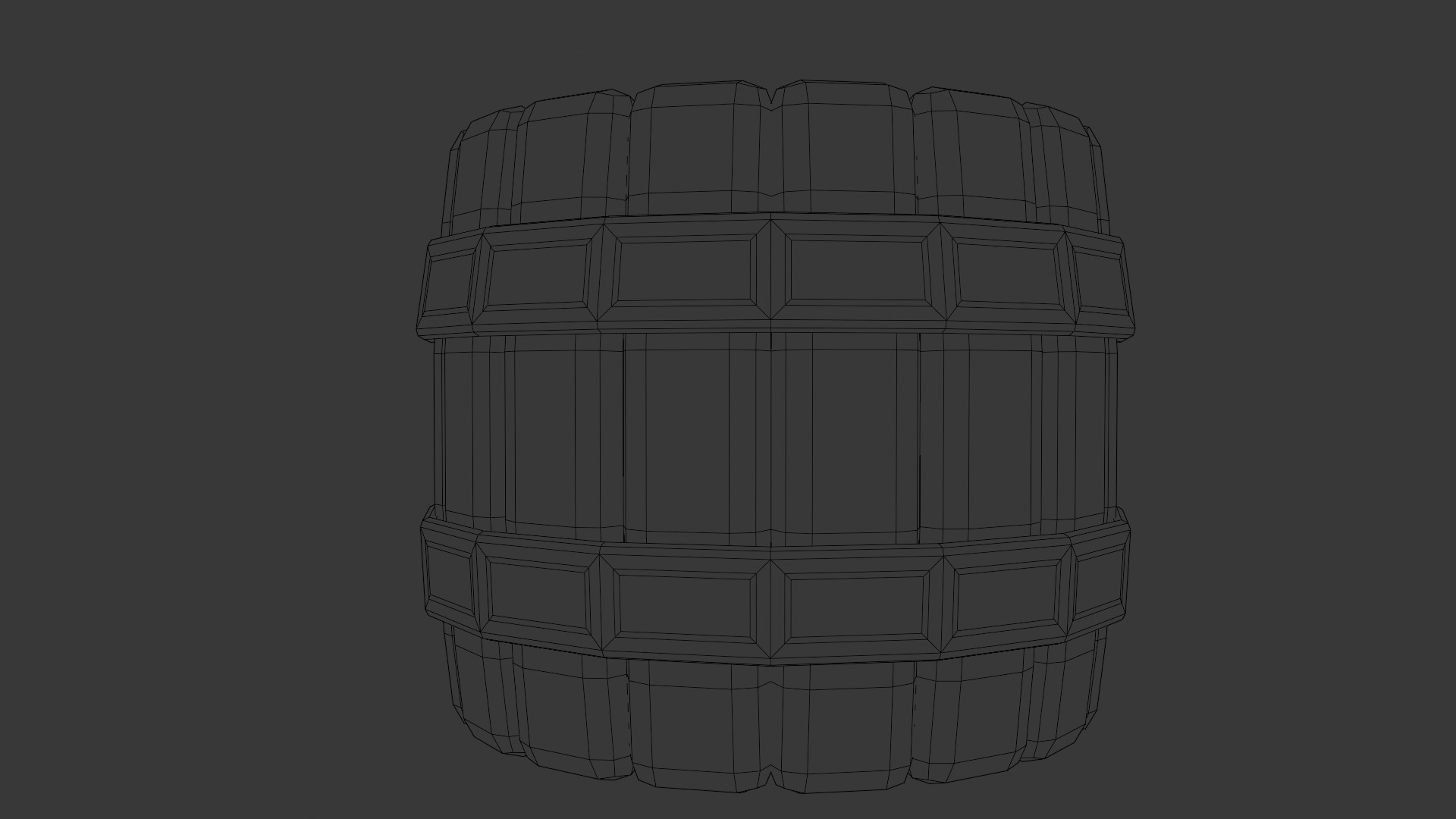 Stylized Low Poly Barrel - Game Ready Prop Low-poly 3D model_9