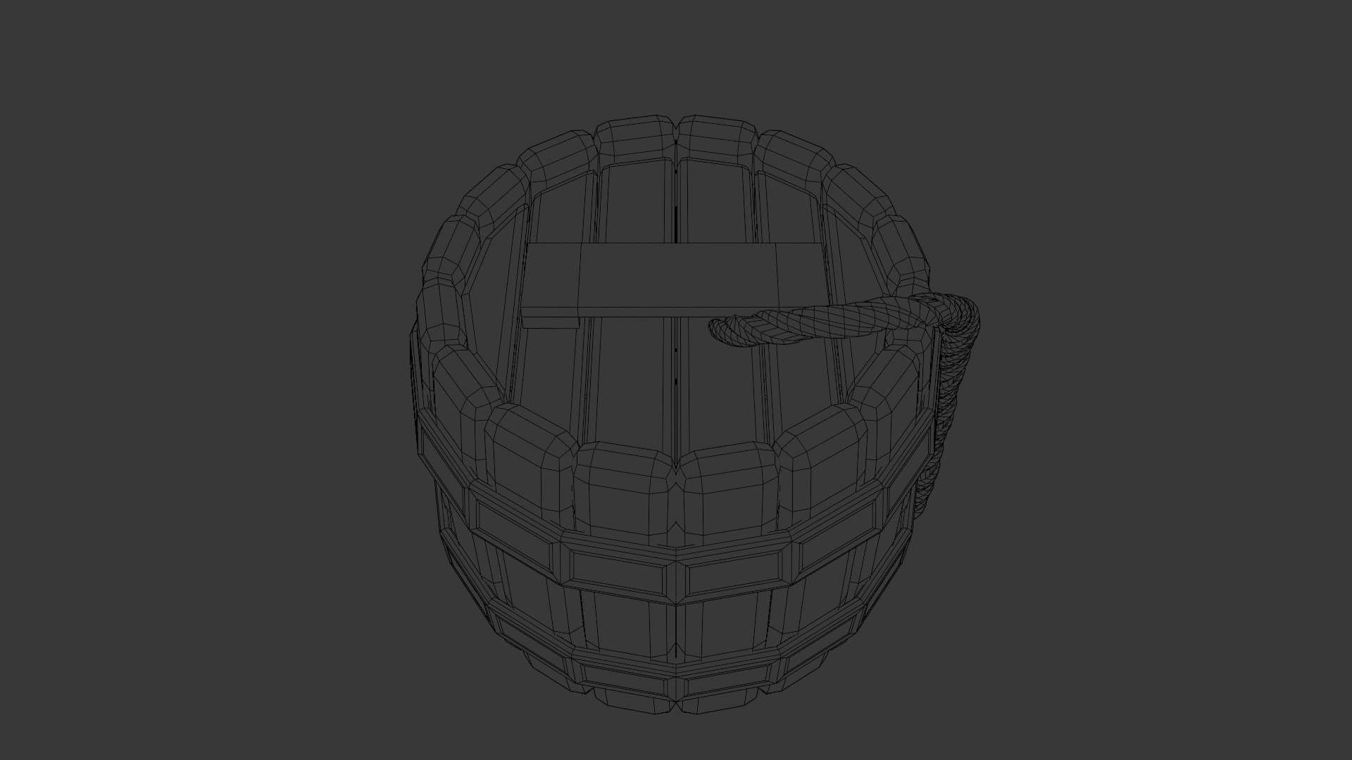 Stylized Low Poly Barrel - Game Ready Prop Low-poly 3D model_6