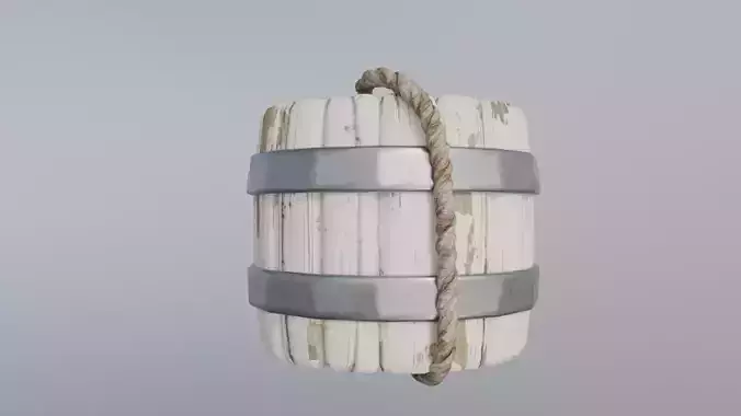 Stylized Low Poly Barrel - Game Ready Prop