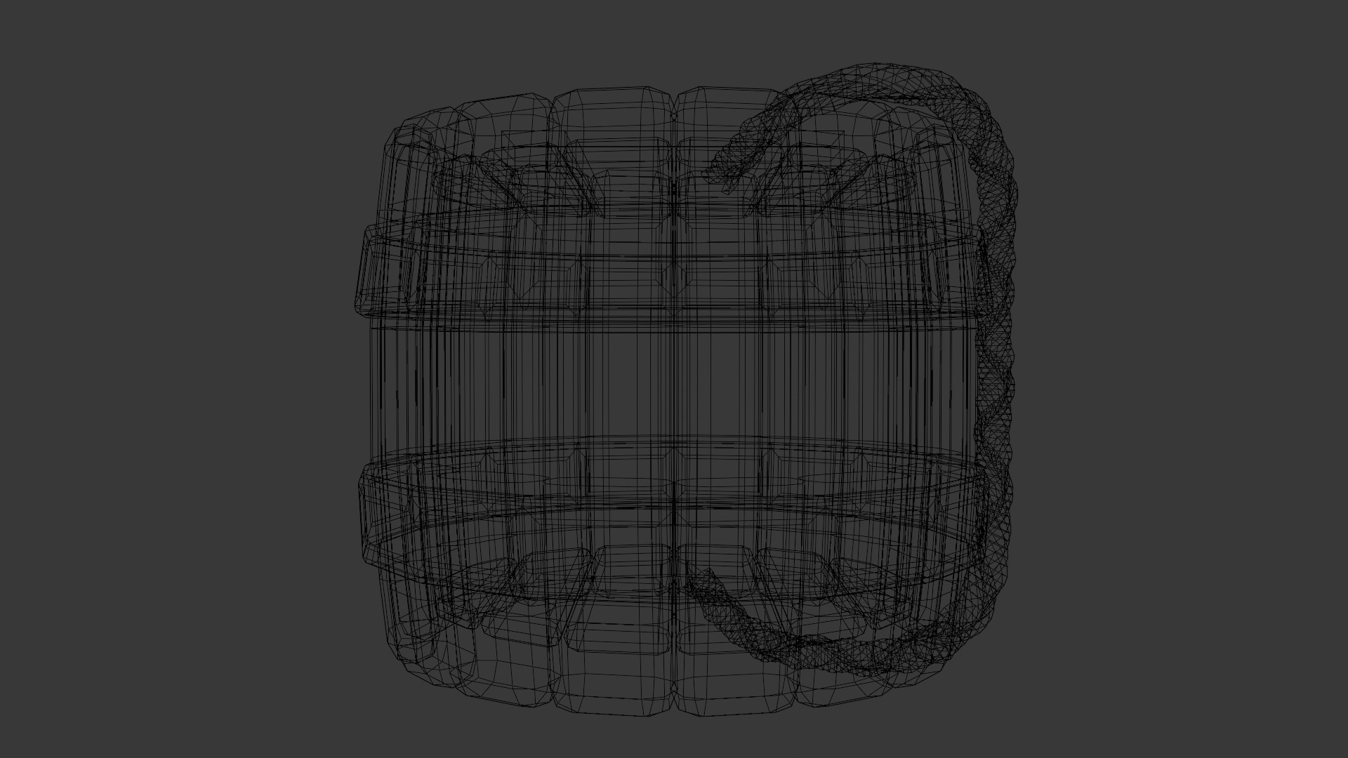 Stylized Low Poly Barrel - Game Ready Prop Low-poly 3D model_8