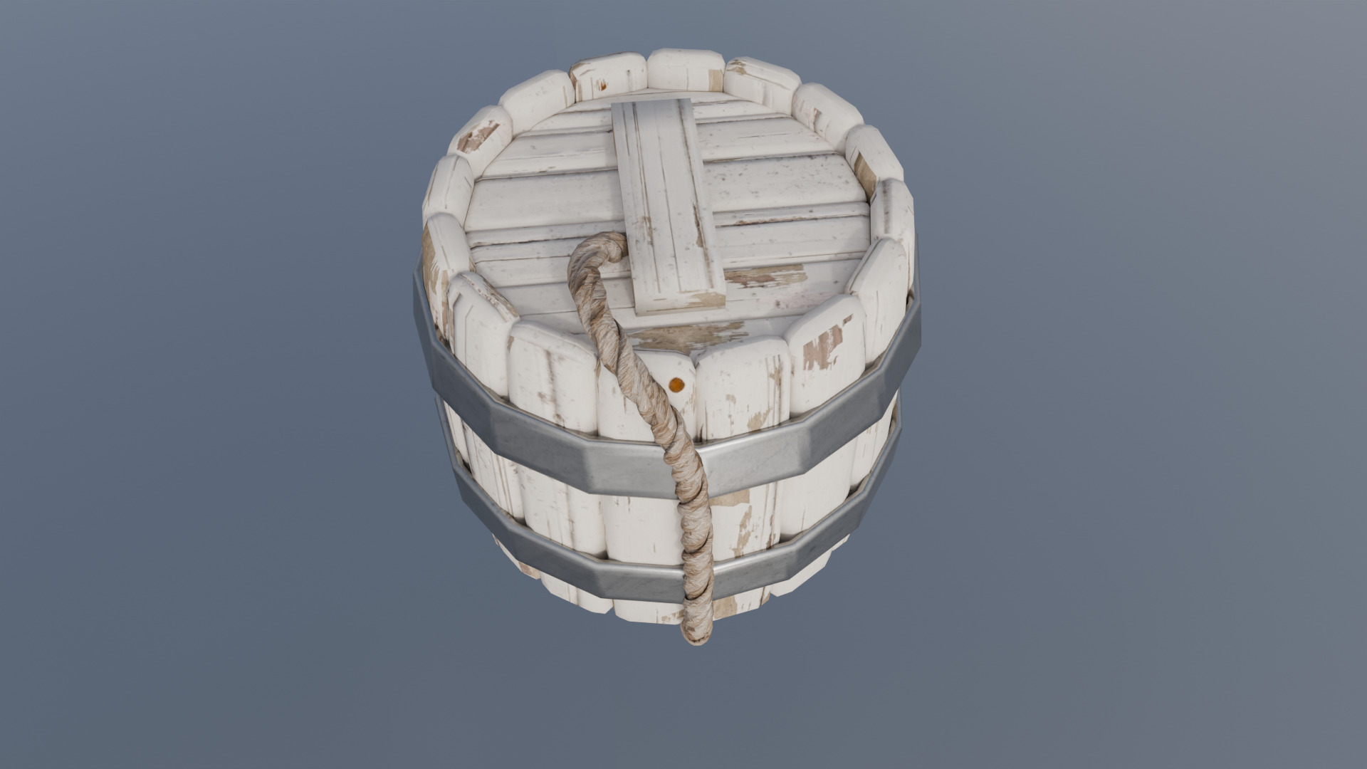 Stylized Low Poly Barrel - Game Ready Prop Low-poly 3D model_3