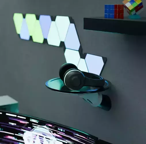 Mickey Mouse 3D Shelf  Mickey Hand Wall Mount Headphone Holder  3D print model