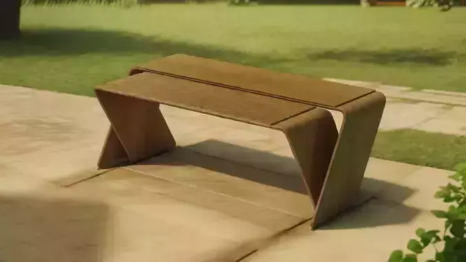 Urban Wooden Bench