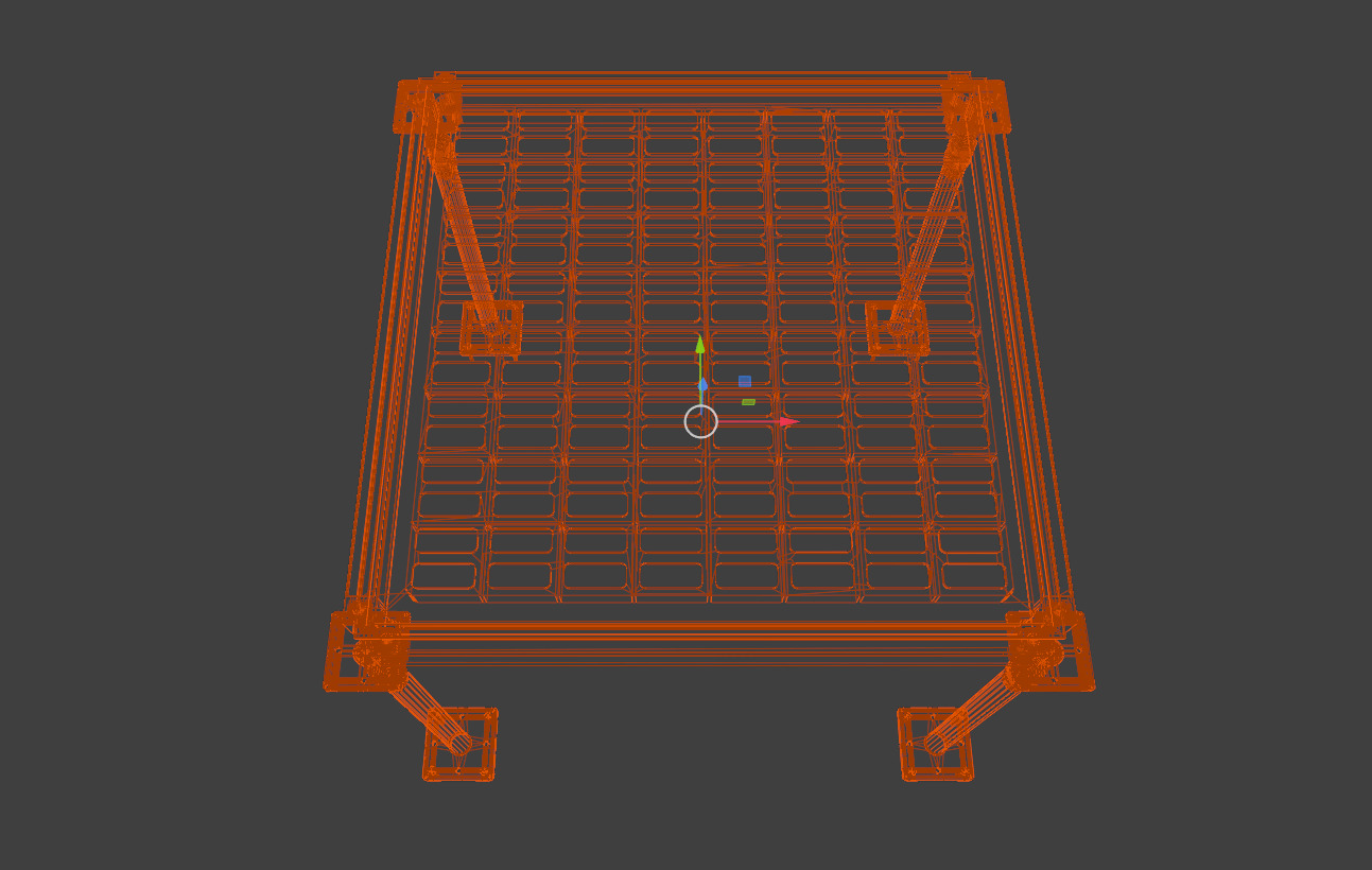 3D Raised Perforated Panel with pedestal and stringer Model 3D model_14