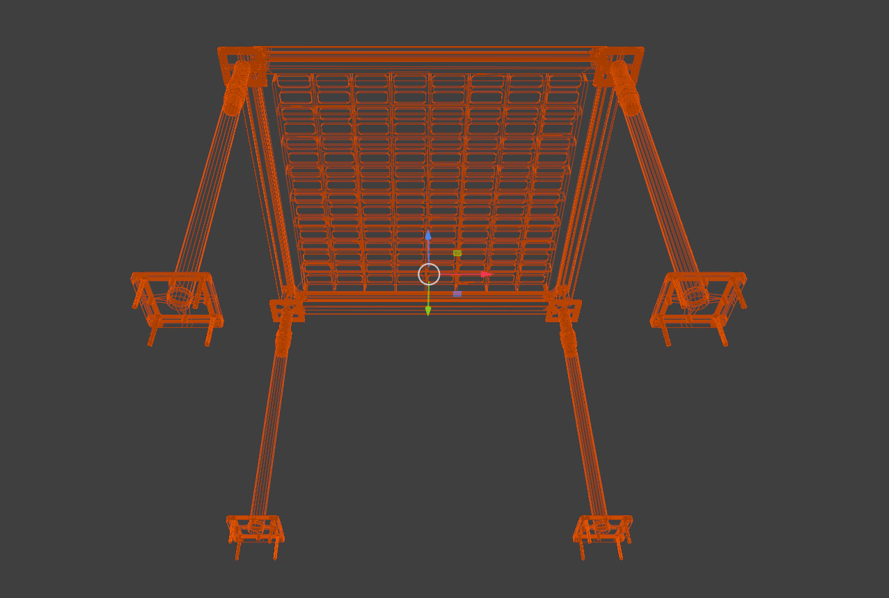 3D Raised Perforated Panel with pedestal and stringer Model 3D model_13