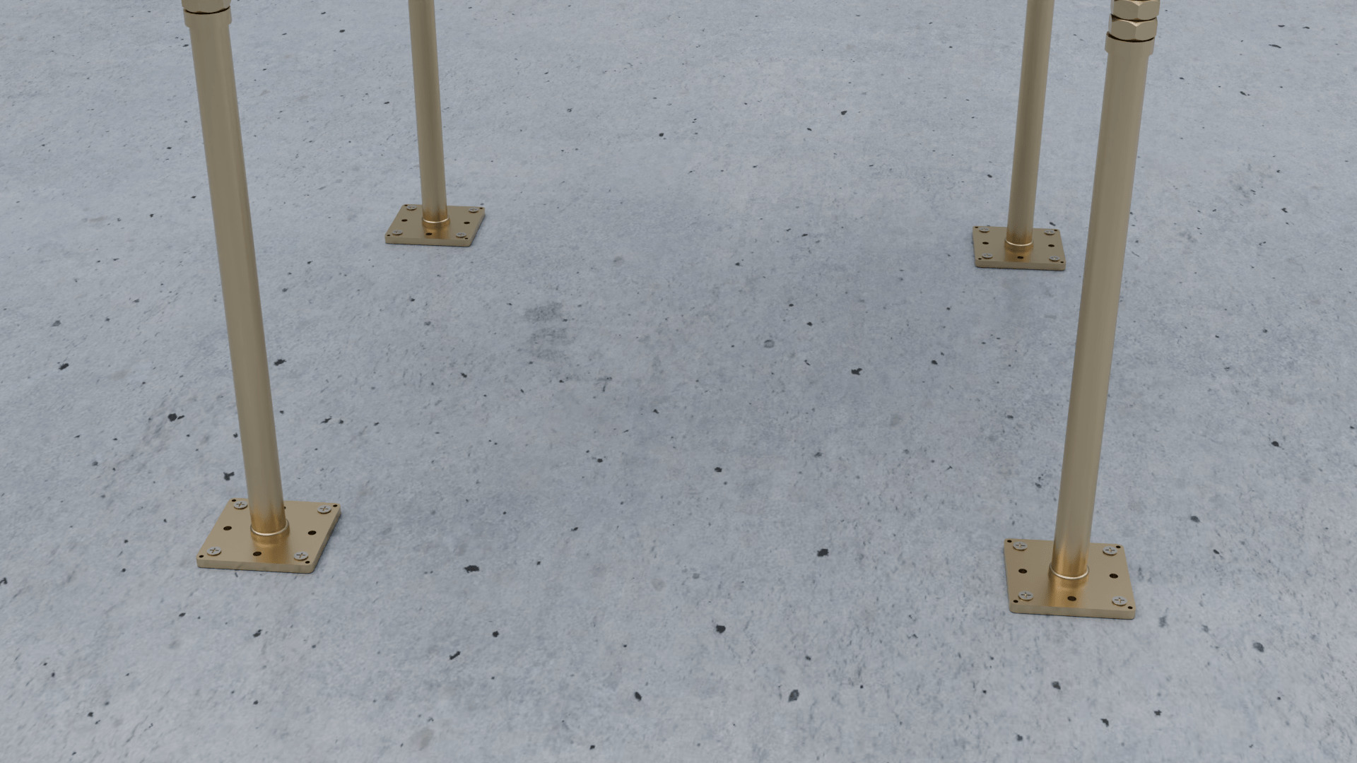 3D Raised Perforated Panel with pedestal and stringer Model 3D model_8