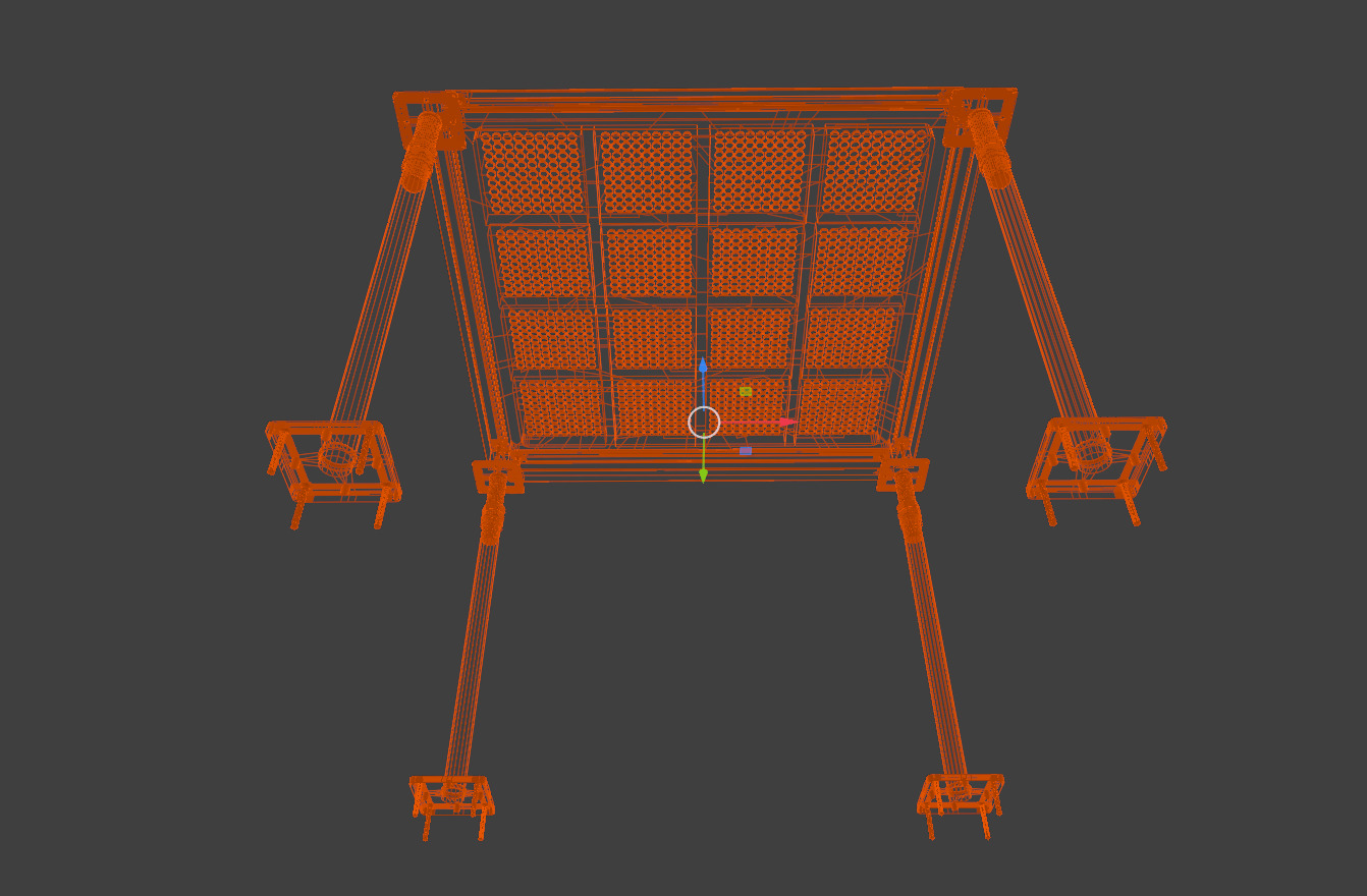 3D Raised Perforated Panel with pedestal and stringer Model 3D model_14