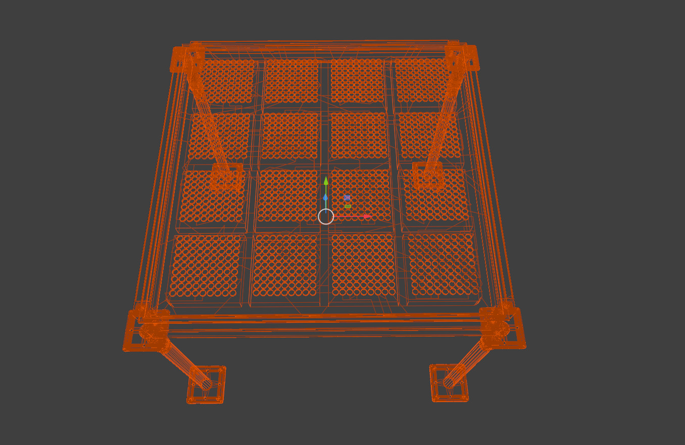 3D Raised Perforated Panel with pedestal and stringer Model 3D model_13